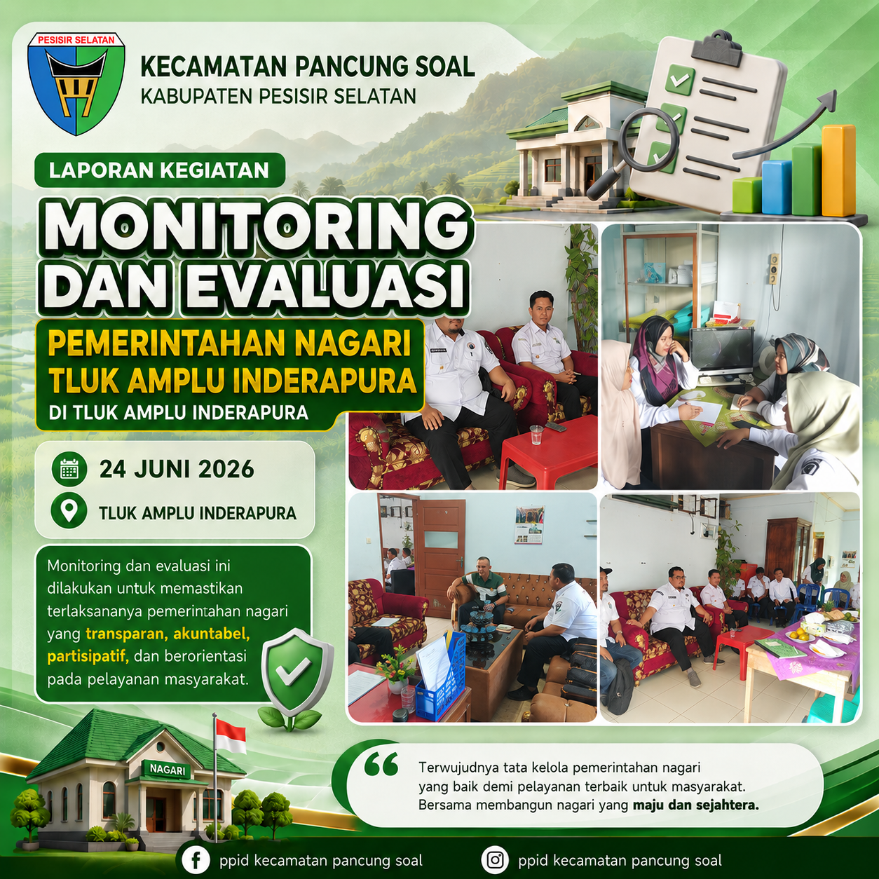 CAMAT PANCUNG SOAL MONITOR MONEV DI TLUK AMPLU