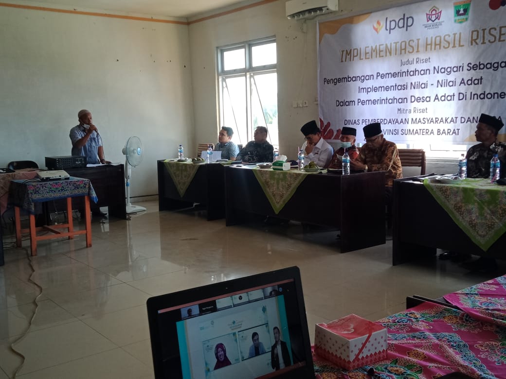 Kegiatan Implementasi Hasil Riset-Dinas Pemberdayaan Masyarakat dan Desa Provinsi Sumbar
