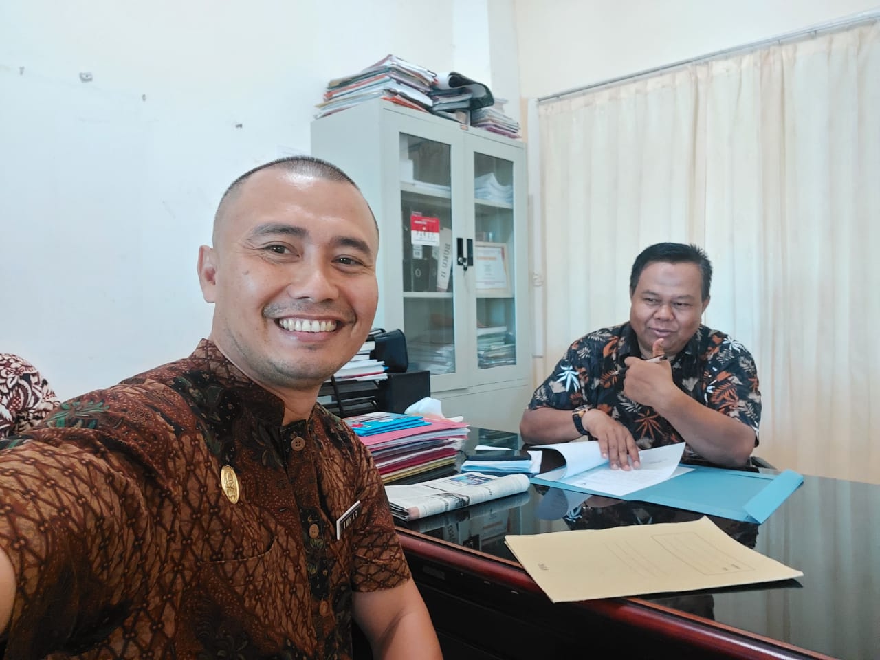 Koordinasi Bersama Kabag Tapem Peta Batas