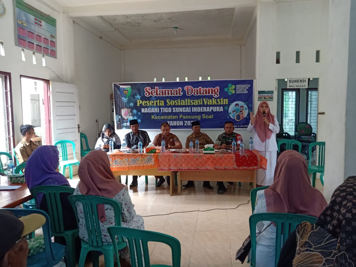 Sosialisasi Vaksin di Nagari Tigo Sungai Inderapura